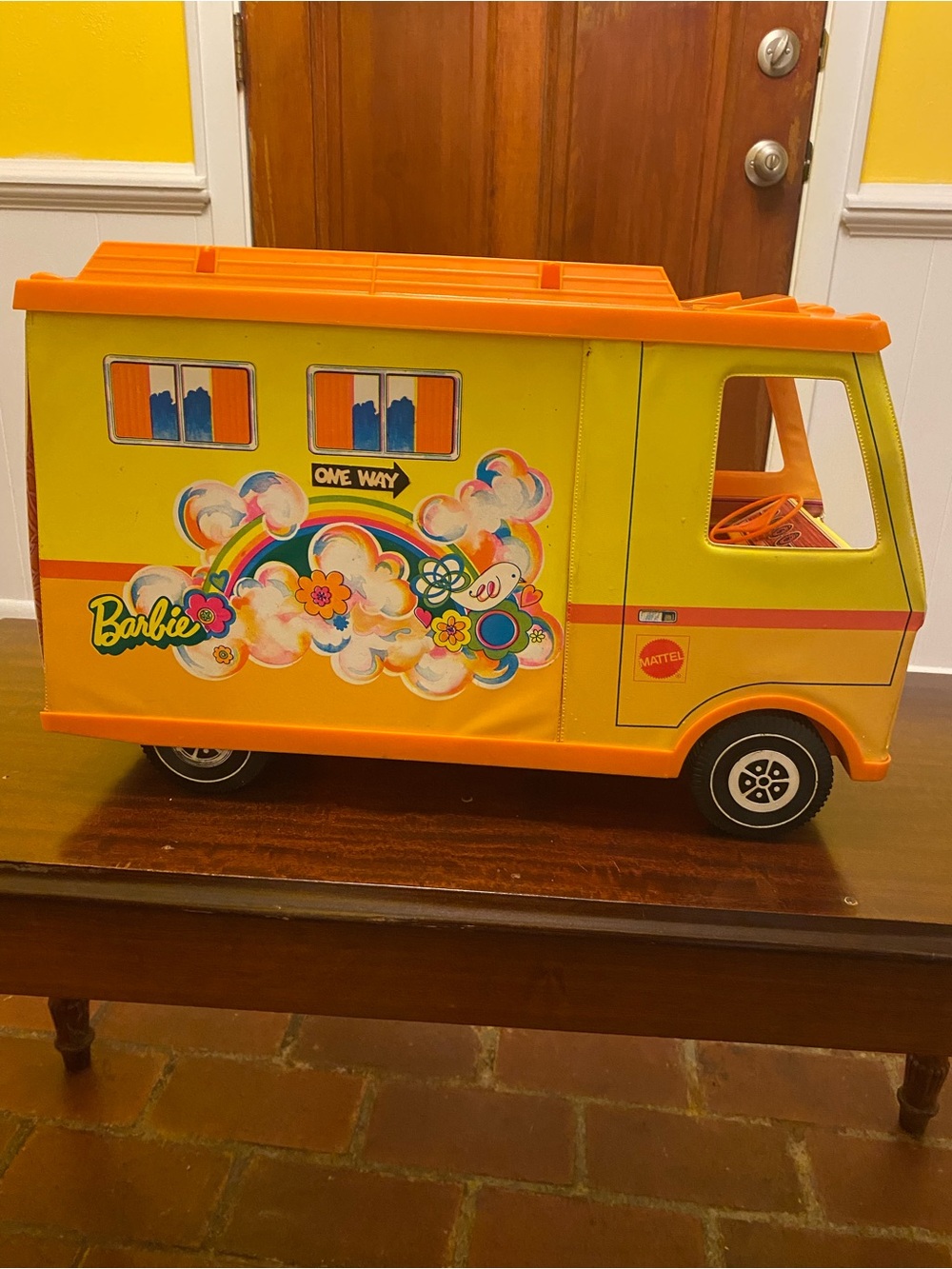 1970’s Mattel Barbie Yellow and Orange Camper Van Playset